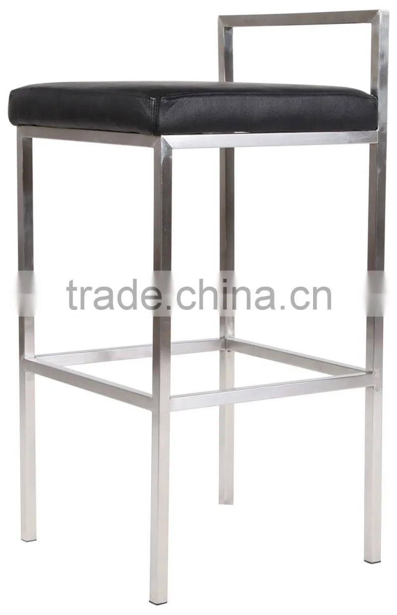 Factory price stainless steel frame metal type chair comfortable new design high bar chair