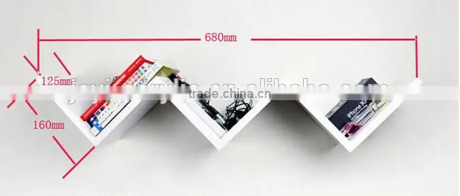 Facrory supply Acrylic new design livingroom bedroom wall bookshelf modern bookshelf