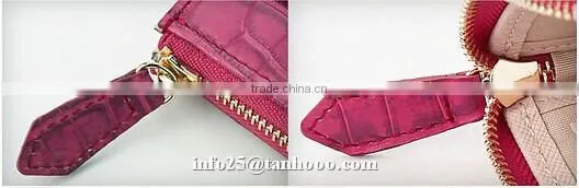 Sexy clip/crocodile leather women purse/leather coin bag