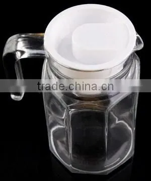 Hot summer 0.5L transparent high clear water octagonal glass pot