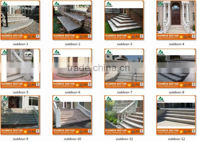Outdoor natural granite stone stairs