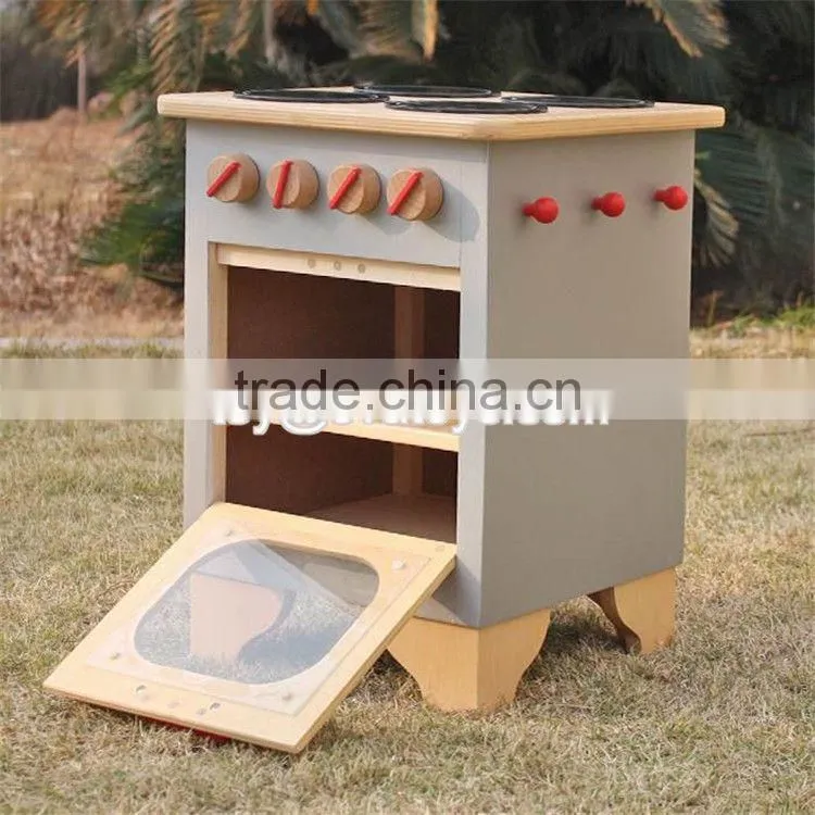 Pretend play kitchen toys wooden kids cooking set W10C301