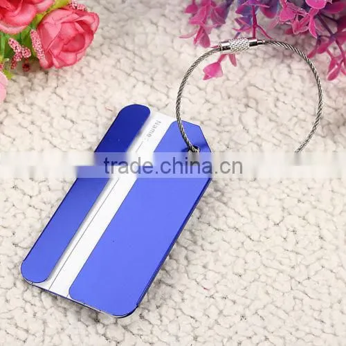Metal Travel Luggage Baggage Tags Aluminium Belt Buckle Adress Holder