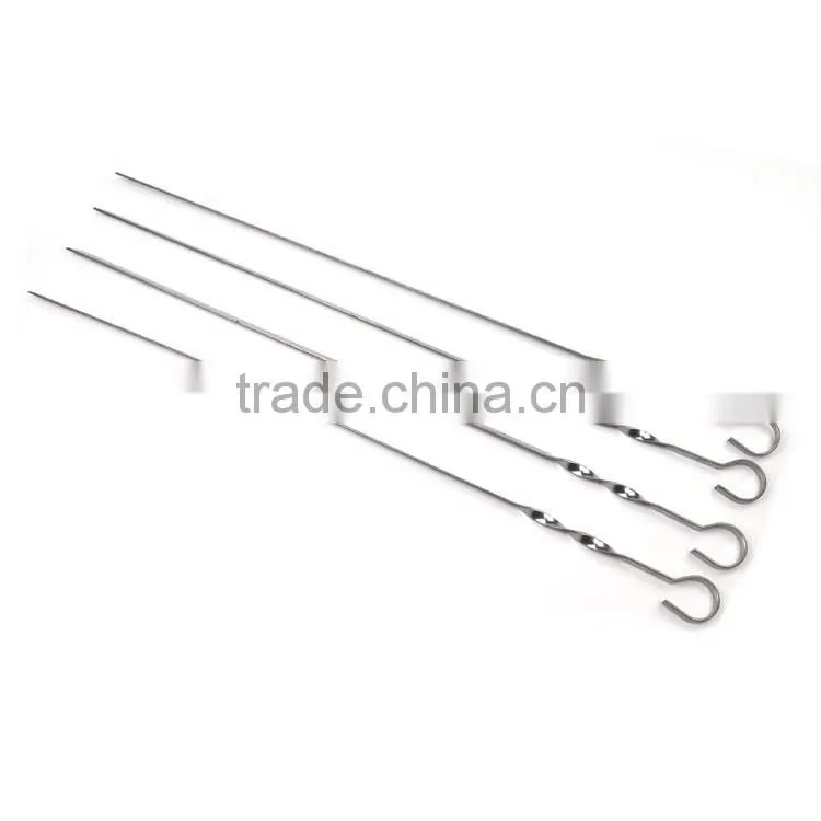 10pcs stainless steel halal kebab skewer set for barbecue grill