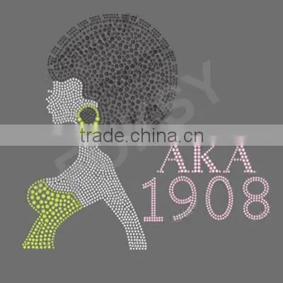 AKA hot fix rhinestone iron on transfers design