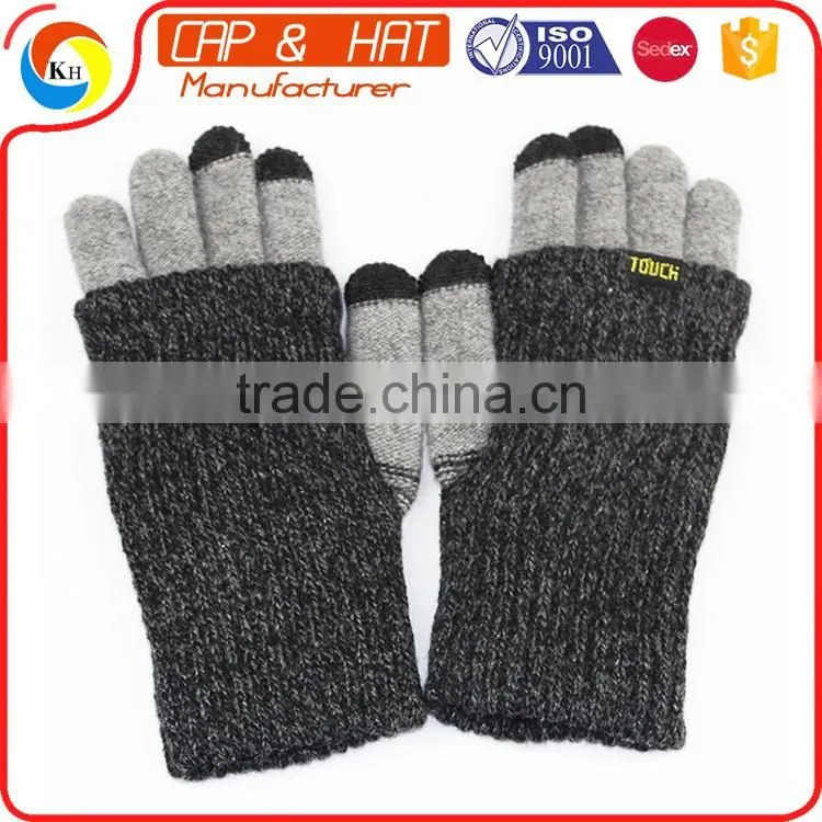Fashion Multifunction Knitted Winter Screen Touch Gloves for smartphones two-piece suit