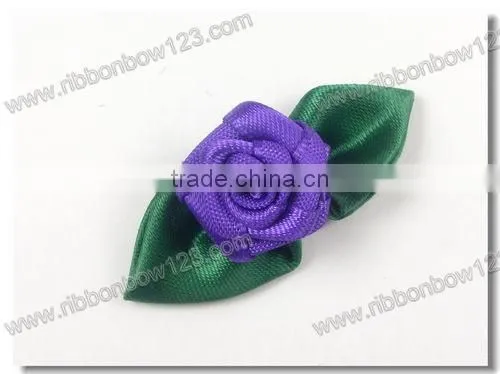 New satin leaves ribbon bows