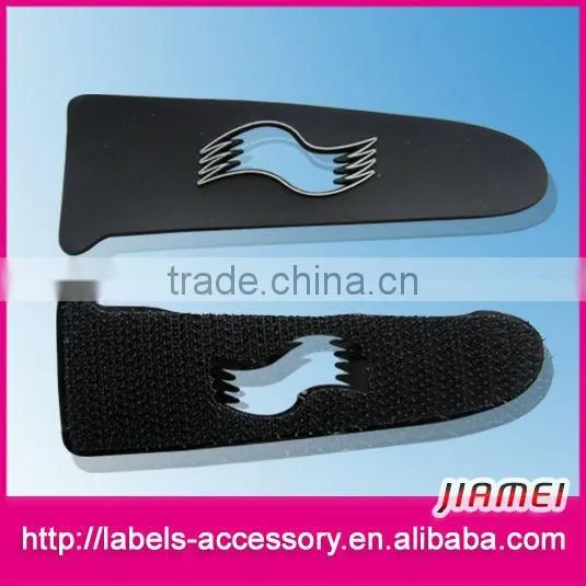 soft rubber silicone sleeve tab iron-on garment tape
