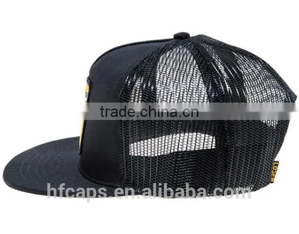 Stylish 5 Panel Black Neon Snapback Trucker Hats