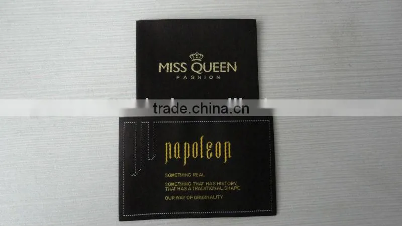 High quality custom mitre fold main woven label for clothing