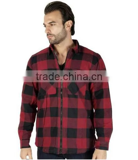Men's Sherpa-Lined Flannel Jacket