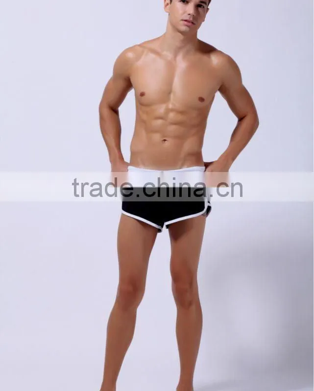 Wholesale mens silky shorts lace-up pant