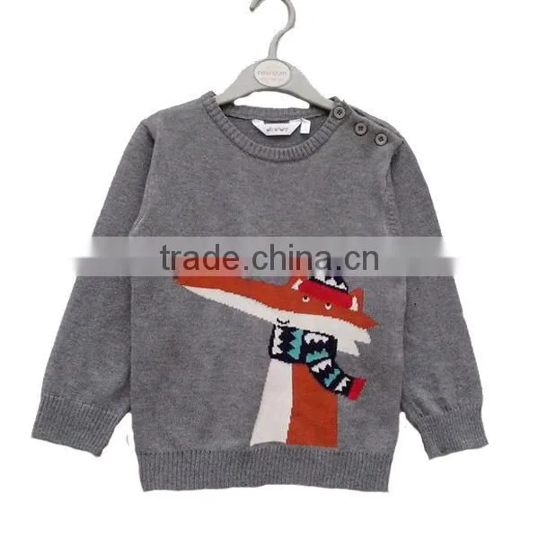 Hot Baby Boys Fox Design Motif Knit Animal Sweater