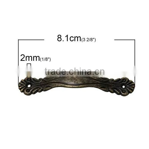 Antique Bronze Pattern Carved Box Lock, Case Lock,Wooden Box Lock Accessory 8.1cmx1.4cm