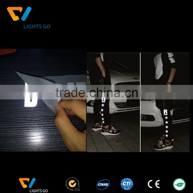 glow in the dark heat transfer reflective labels for clothing