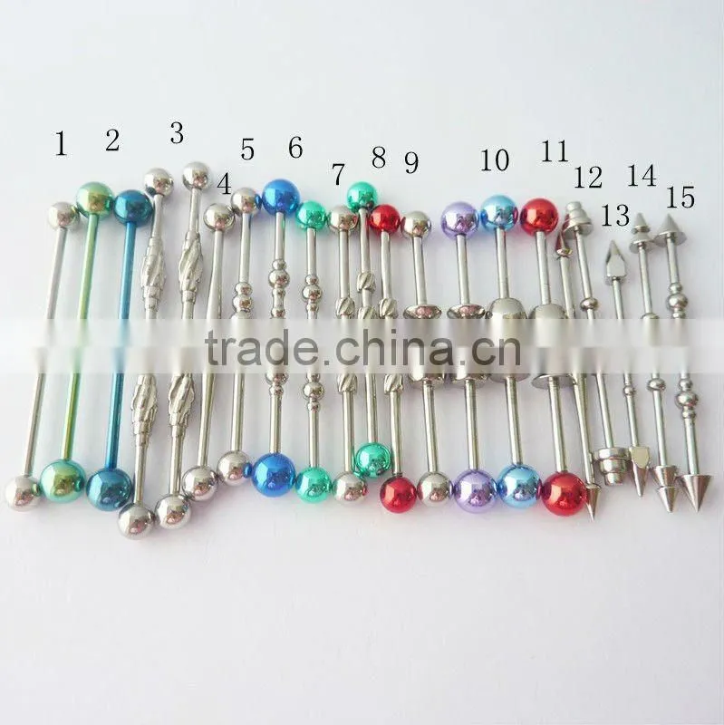 New Hot styles goblet industrial tongue barbell