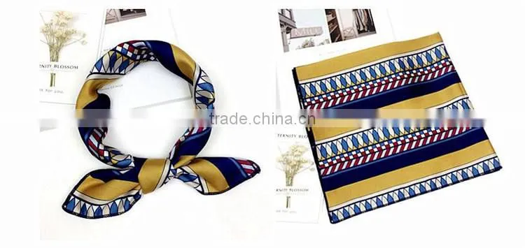 Customized Fashion High Quality Ladies Silk Scarf 50*50
