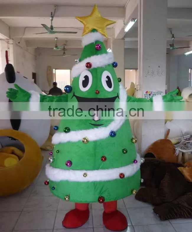 EVA plush material christmas tree costume head with cooling fan adult christmas tree costume