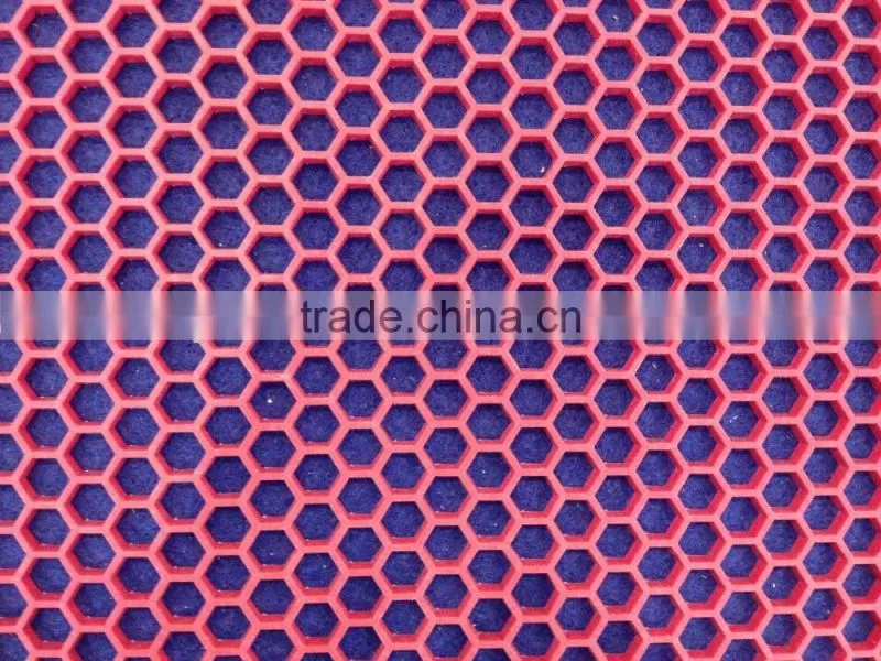 Eco-friend anti-slip durable roll coil pvc hexagonal mat