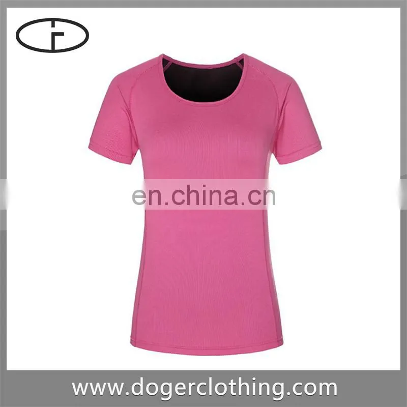 Trade assurance supplier Pure color ladies t shirt