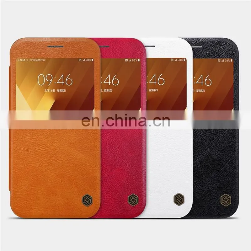 Nillkin Qin Series with Caller ID Window PU Leather + Hard PC Case for Samsung Galaxy A7