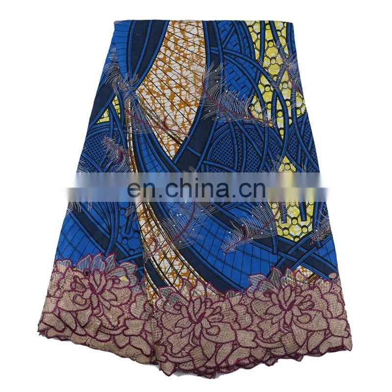 For Nigerian cotton lace trim super wax hollandais lace fabric wax print fabric african L170727002