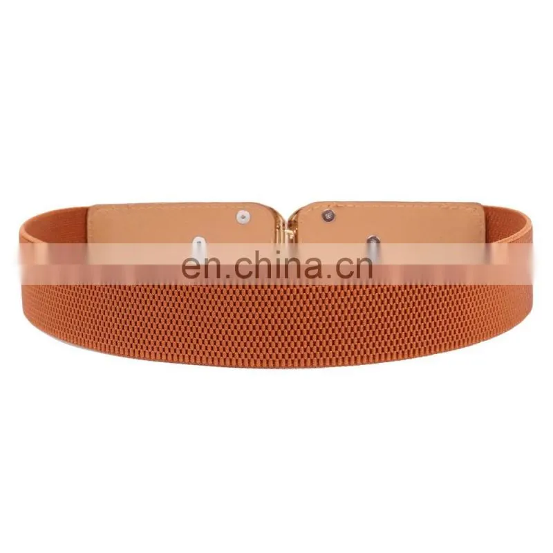 Grace Karin Women Ladies Girls Metal 1.5" Bow-Knot Buckle Stretchy Elastic Waist Belt Waistband CL010485