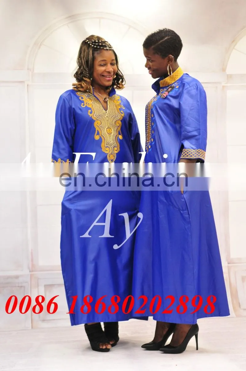 Hot sale african bazin riche styles women dresses with embroidery
