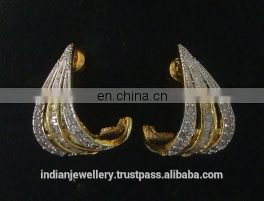 cz stone ear cuffs exporter, ad jewellery ear cuffs manufacturer