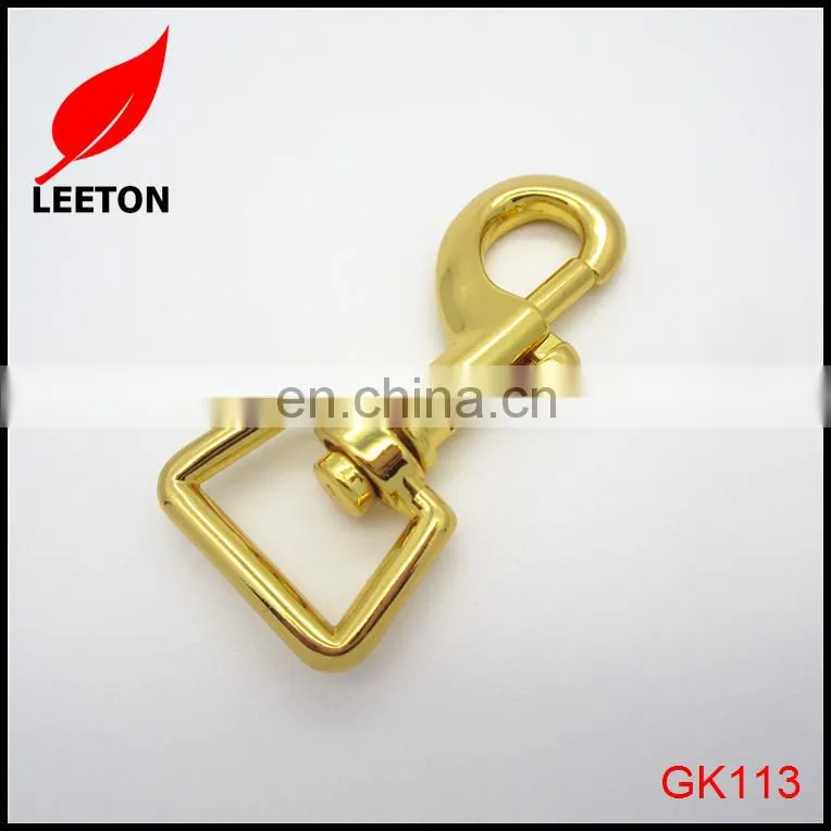 Factory supply Shiny gold 0.75inch dog leash swivel snap hook
