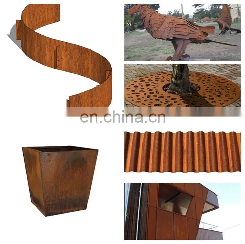 Weathering corten steel laser cutting panel for fence & screen