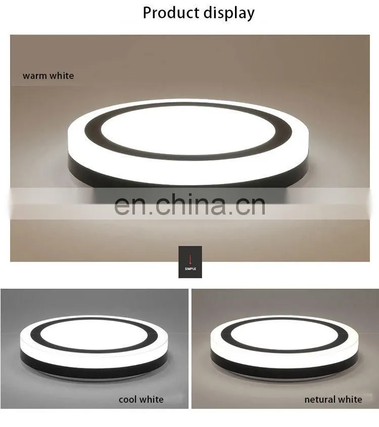 Creative Round Atmosphere LED Ceiling Light Modern Simple Living Room Lamps for Bedroom Study room