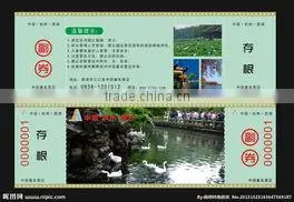 Colored printing bond paper concert tickets, landmark Ticket
