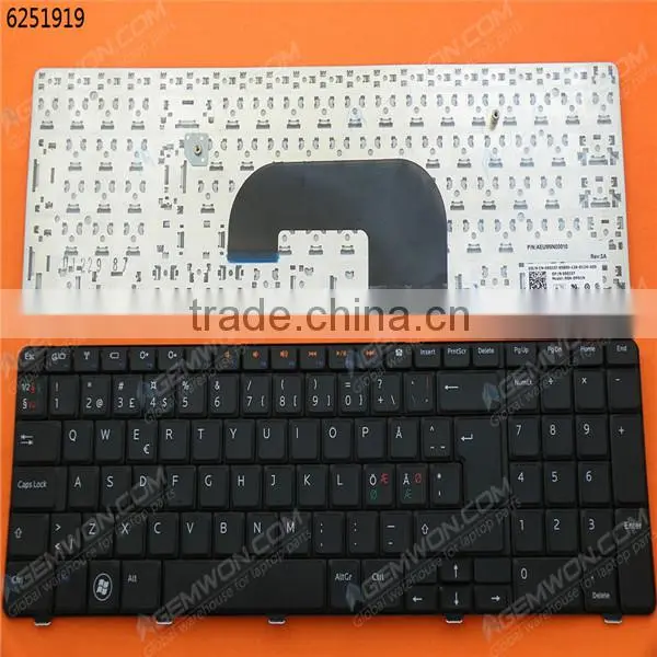 Original laptop keyboard for DELL Inspiron 17R N7010 BLACK Layout Nordic