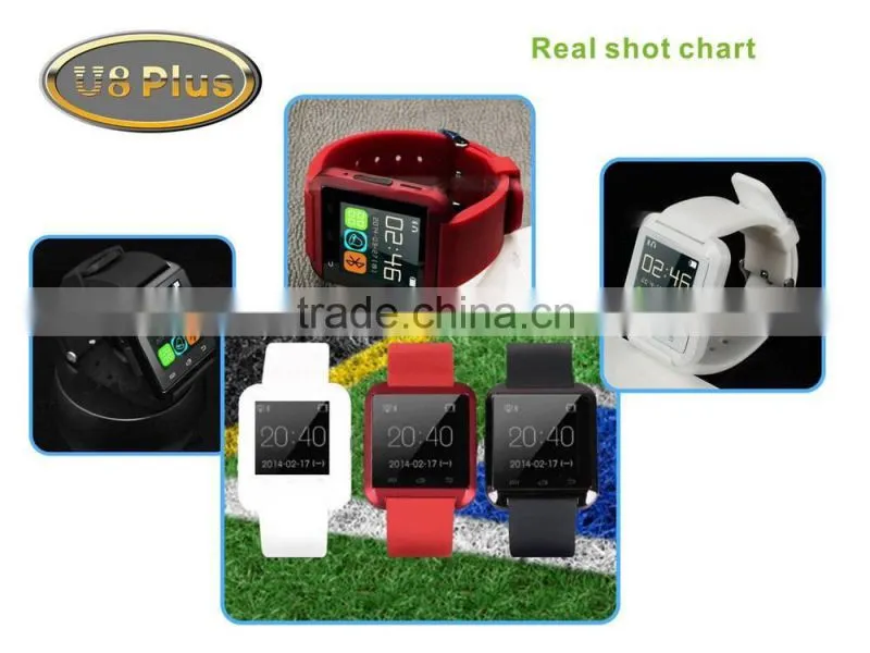 2015 pedometer watch with Bluetooth Smart watch mobile for Samsung S4/Note3/S5 Android Smartphones for U8 Plus watch