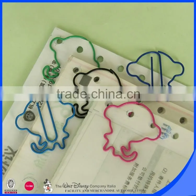 Plastic material memo clip type animal name card clip