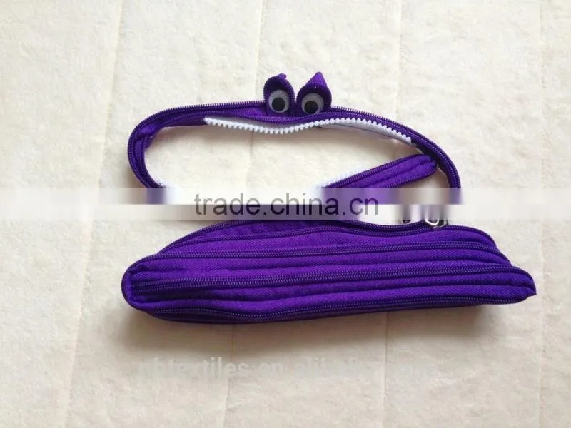 Zipper pouch,one long zipper bag