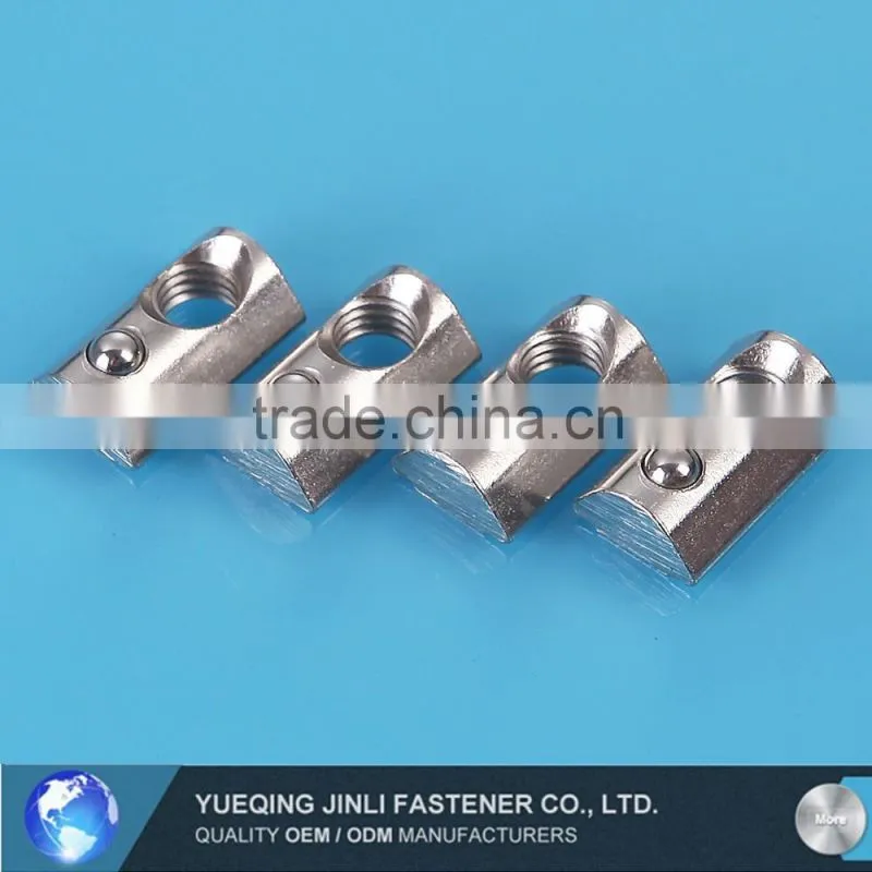 m8-45 roll in t nuts with ball spring wholesale wheel nut nut/bolt