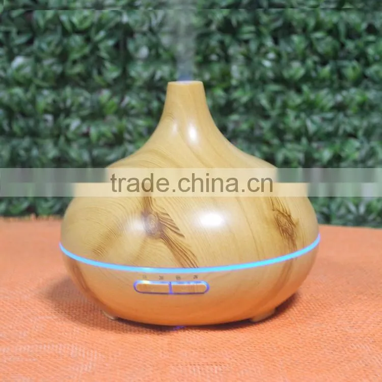 300ml Cool Mist Humidifier Ultrasonic Aroma Essential Oil Diffuser for Office Home Bedroom Living Room Study Yoga Spa Wood Grain