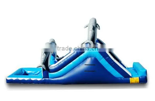 inflatable floating water slide with pool for kids and adults