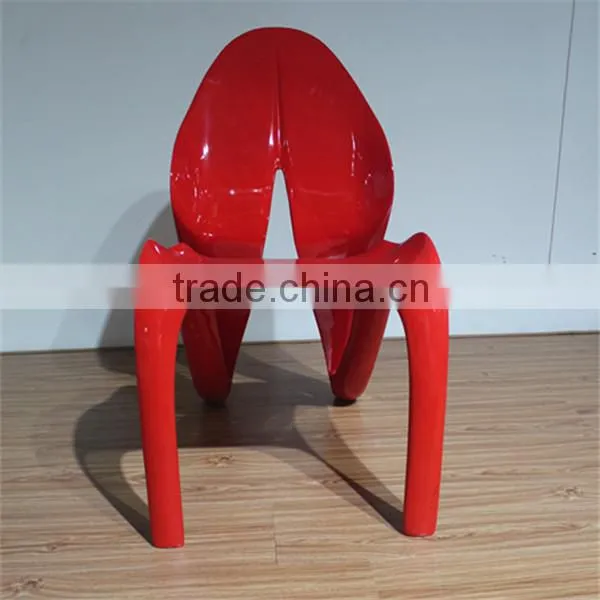 High quality fancy Unique design fiberglass tongue chair