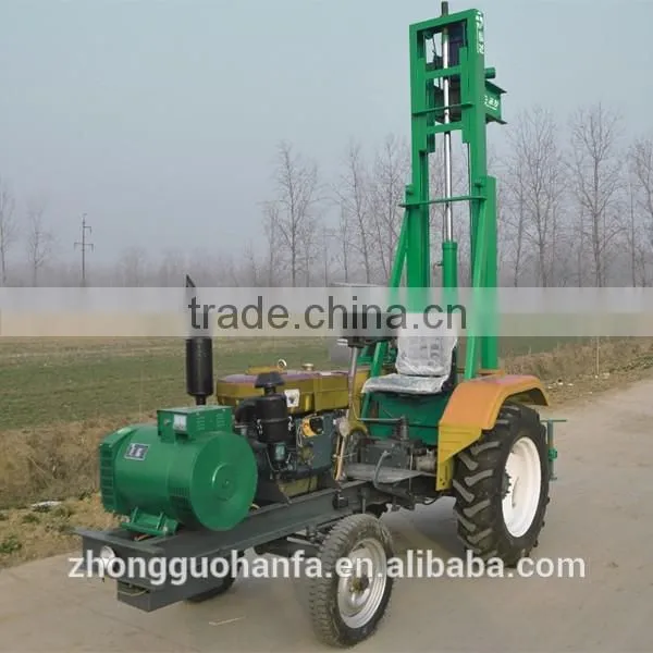 HF100T Top driving tractor mounted water well drilling machine