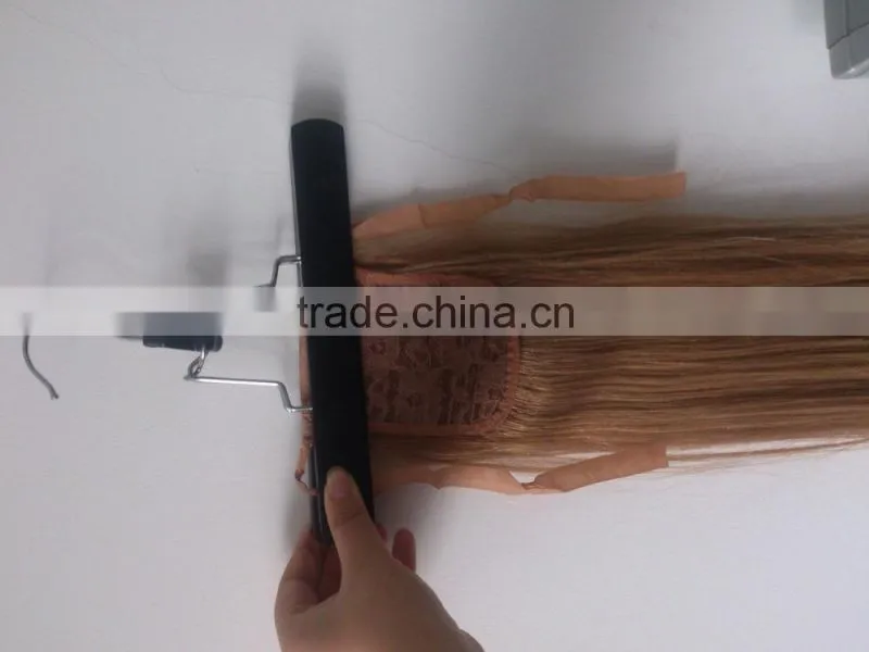 Black pink hair extensions hanger and bag