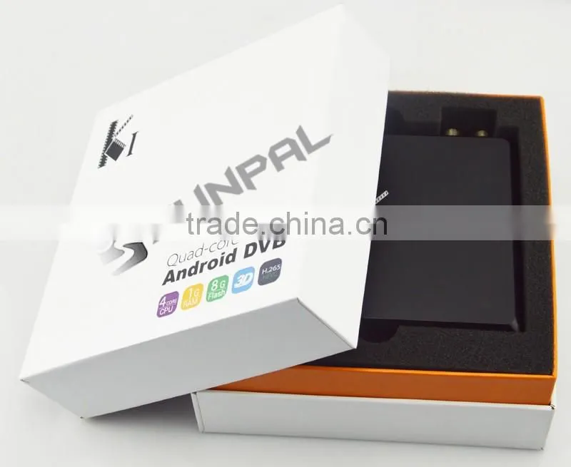 Wholesale quad core 1G DDR3 8G Nand Flash android TV Box dvb K1 android 4.4 KI dvb s2 satellite receiver