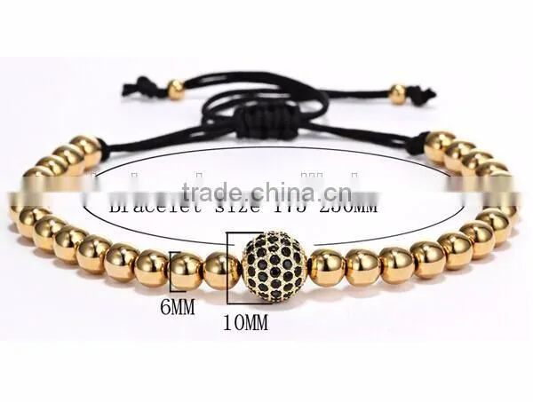 2016 New Fashion Popular Macrame Beads Bracelet With With TOP BEST PVD Plating