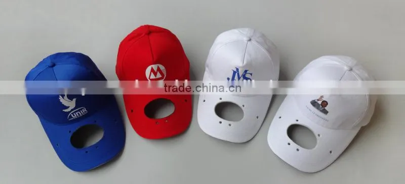 5 panel custom solar fan hat for summer