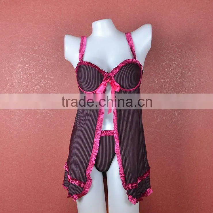 New hot fashinal lingerie open sexy girl's babydoll 3036