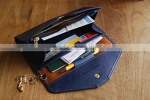 Newest Design Fashion Trendy Multifunctions Leather Wallet Women,Travel Document Passport Holder,Phone Purse
