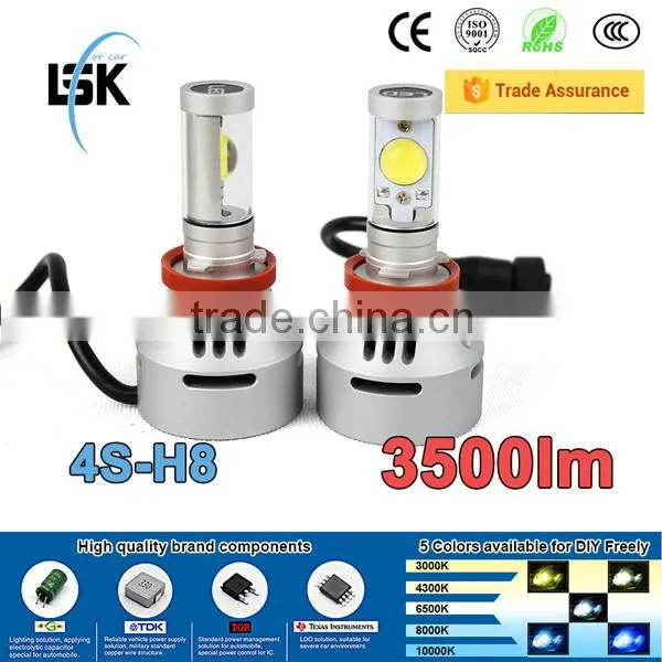 High power 38w 7000lm 4S car motorcycle led headlight bulb h1 h4 h13 h7 h8