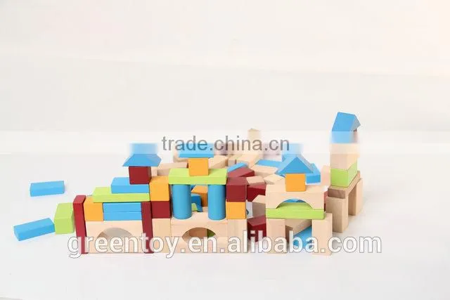 wood blocks building toy educational toys wooden castle